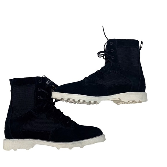 Sorel Caribou OTM Bootie Black Size 7.5 Lace Up Waterproof Suede - Picture 6 of 9